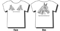 Personnalisations Diverses sur le Thème du Cheval : Tee-Shirts